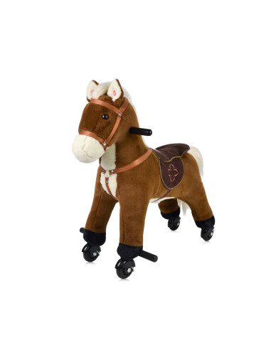 Детско Конче с колела и звук кафяво