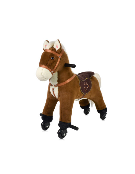 Детско Конче с колела и звук кафяво