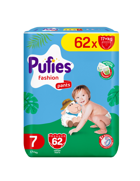 Pufies гащички Fashion 7, 62 бр, 17+ кг, Mega Pack