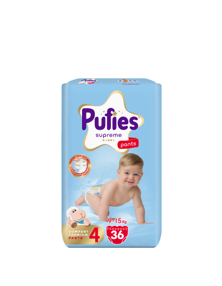 Pufies гащички Supreme 4, 36 бр, 9-15 кг, Value Pack