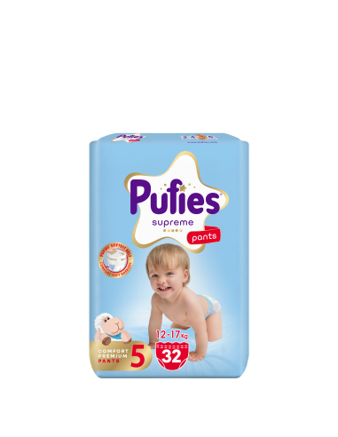 Pufies гащички Supreme 5, 32 бр, 12-17 кг,...