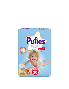 Pufies гащички Supreme 6, 30 бр, 15+ кг, Value Pack