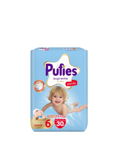 Pufies гащички Supreme 6, 30 бр, 15+ кг, Value...