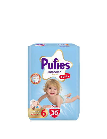 Pufies гащички Supreme 6, 30 бр, 15+ кг, Value Pack