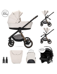 Д.КОЛИЧКА BIANCA BEIGE LATTE 3 В 1 до 22кг с кош з