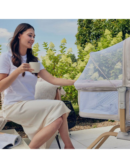 Бебешка кошара Next to me 3 в 1 Lionelo Malin Evo люлееща се, с комарник