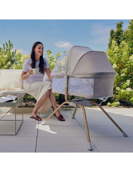 Бебешка кошара Next to me 3 в 1 Lionelo Malin Evo люлееща се, с комарник