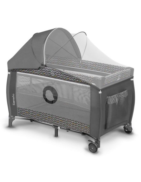 Бебешка кошара Lionelo Sven Plus с комарник, подложка за повиване и интерактивна играчка