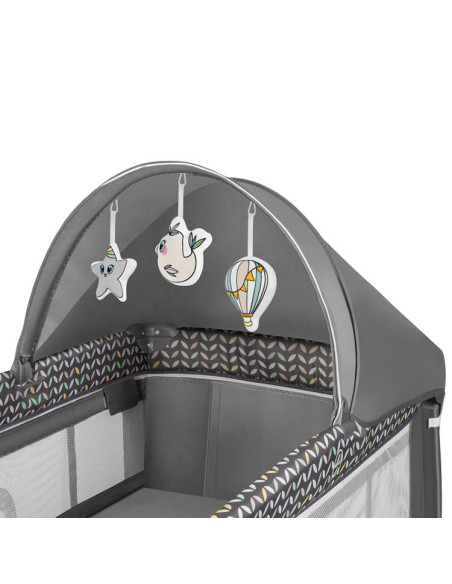 Бебешка кошара Lionelo Sven Plus с комарник, подложка за повиване и интерактивна играчка