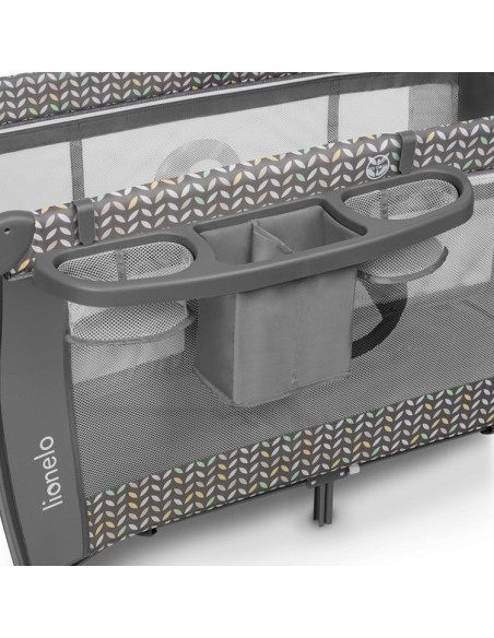 Бебешка кошара Lionelo Sven Plus с комарник, подложка за повиване и интерактивна играчка