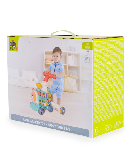 Играчка за прохождане 3в1 Happy Train mint