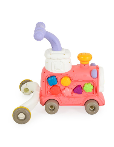 Играчка за прохождане 3в1 Happy Train pink