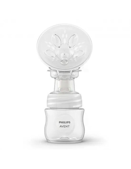 Комплект от Единична електрическа помпа за изцеждане на кърма Philips AVENT Essential, 1 бр. шише Natural Response 125 мл, 5 бр.