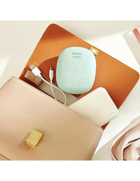 Комплект от Единична електрическа помпа за изцеждане на кърма Philips AVENT Essential, 1 бр. шише Natural Response 125 мл, 5 бр.