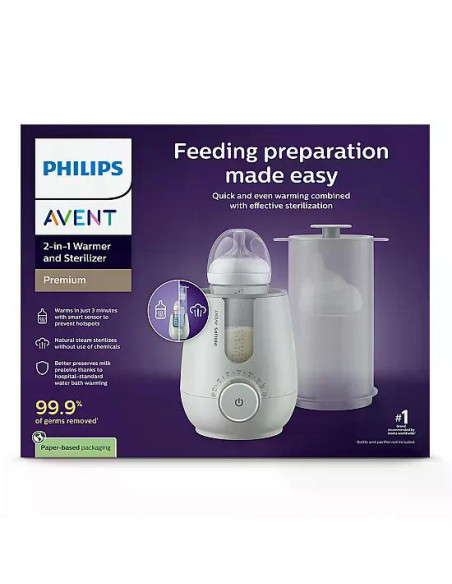 Многофункционален уред за стерилизация, размразяване и затопляне на кърма и бебешка храна Premium SCF359/00