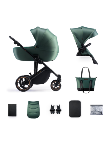 Kinderkraft Prime 2 бебешка количка 2в1 DARK GREEN