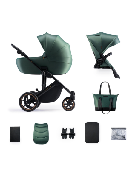 Kinderkraft Prime 2 бебешка количка 2в1 DARK GREEN