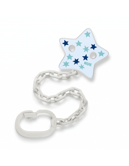NUK синджир за биберон 2023 - Синя звезда