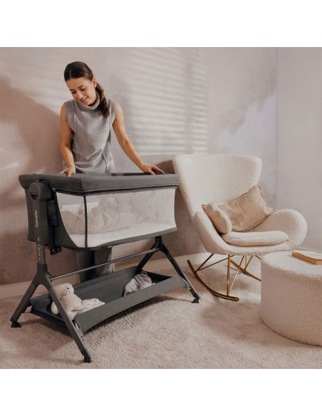 Бебешка кошара Next to me 3 в 1 Lionelo Leonie Plus люлееща се
