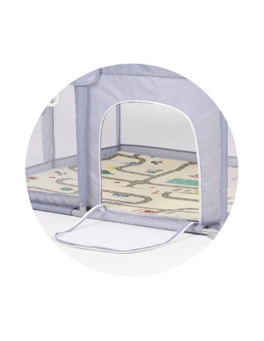 Кошара за игра Sienna 150/150 cm, сива