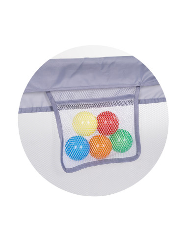 Кошара за игра Easy180/180,сгъваема,сива