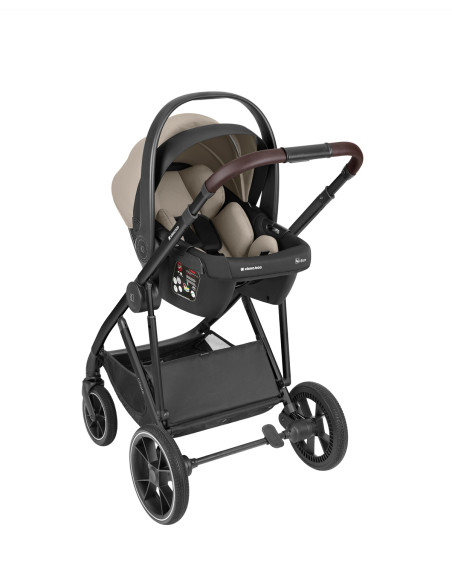 Комбинирана количка 3в1 с кош за новородено Chiara Beige