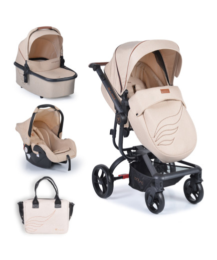 Комбинирана детска количка Ellada 2в1 бежов