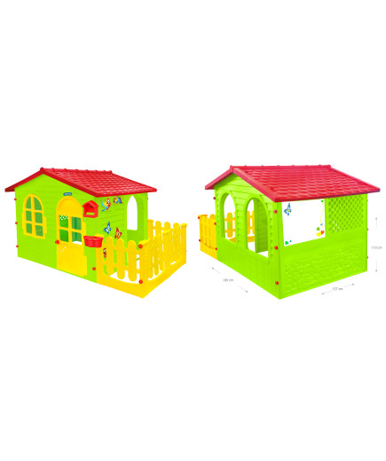 Къща с ограда и дъска за рисуване 12243