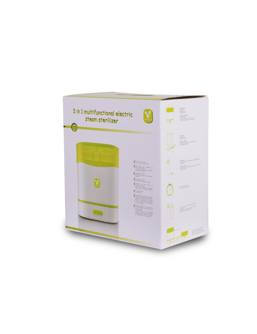 Електрически парен стерилизатор 3в1 зелен