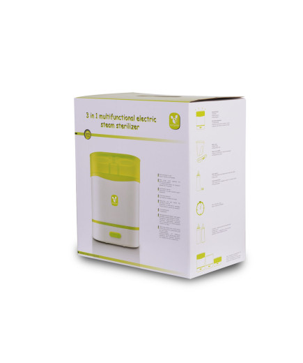 Електрически парен стерилизатор 3в1 зелен