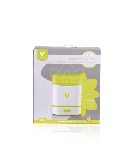 Електрически парен стерилизатор 3в1 сив