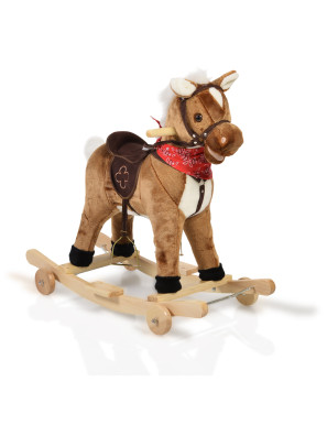 Люлка плюшена кон Chipper кафе колелца