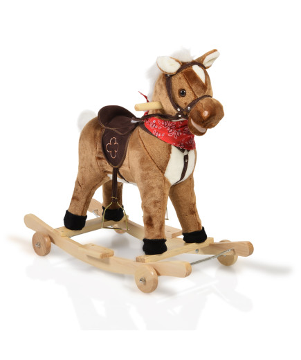 Люлка плюшена кон Chipper кафе колелца