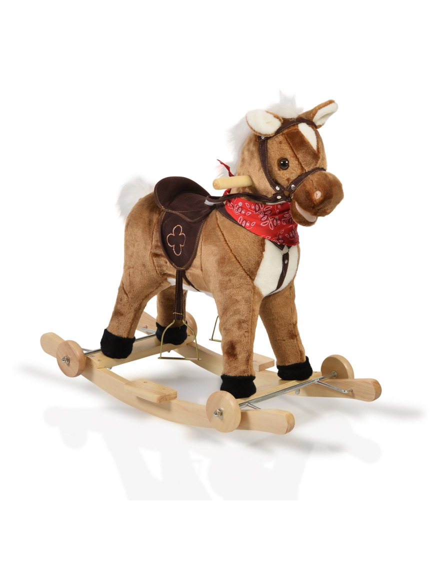 Люлка плюшена кон Chipper кафе колелца