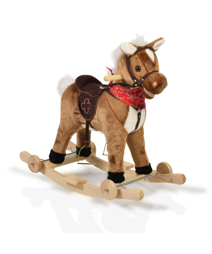 Люлка плюшена кон Chipper кафе колелца