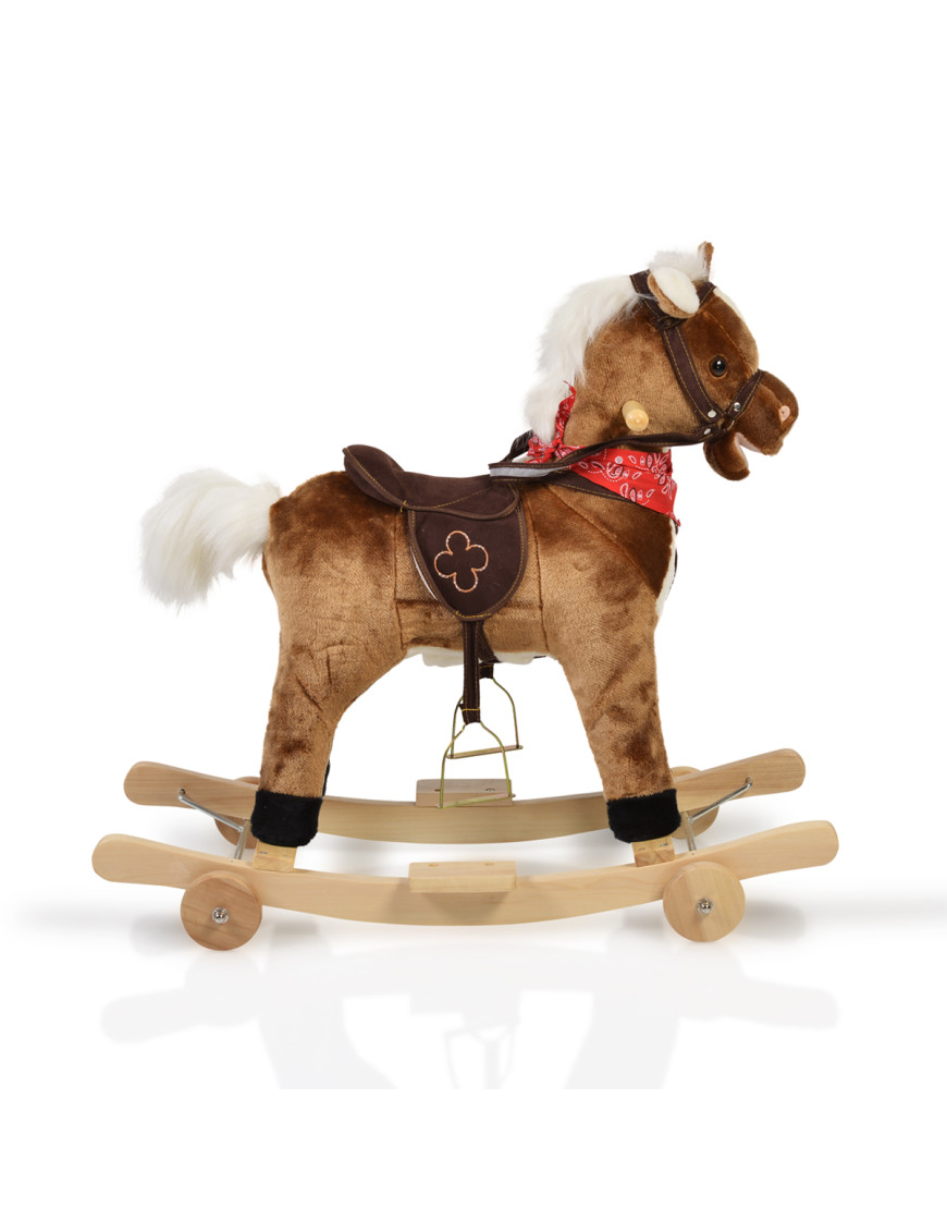 Люлка плюшена кон Chipper кафе колелца