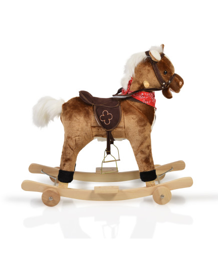 Люлка плюшена кон Chipper кафе колелца