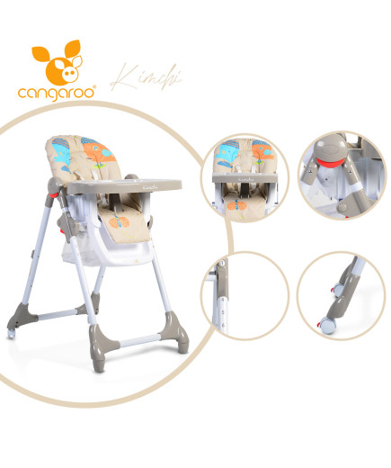 Детски стол за хранене Kimchi каки