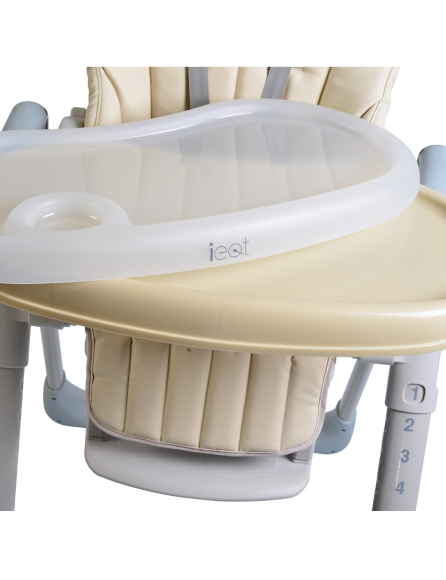 Детски стол за хранене I Eat бежов