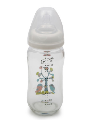 Стъклено шише за хранене с широко гърло 240 ml B0468 2