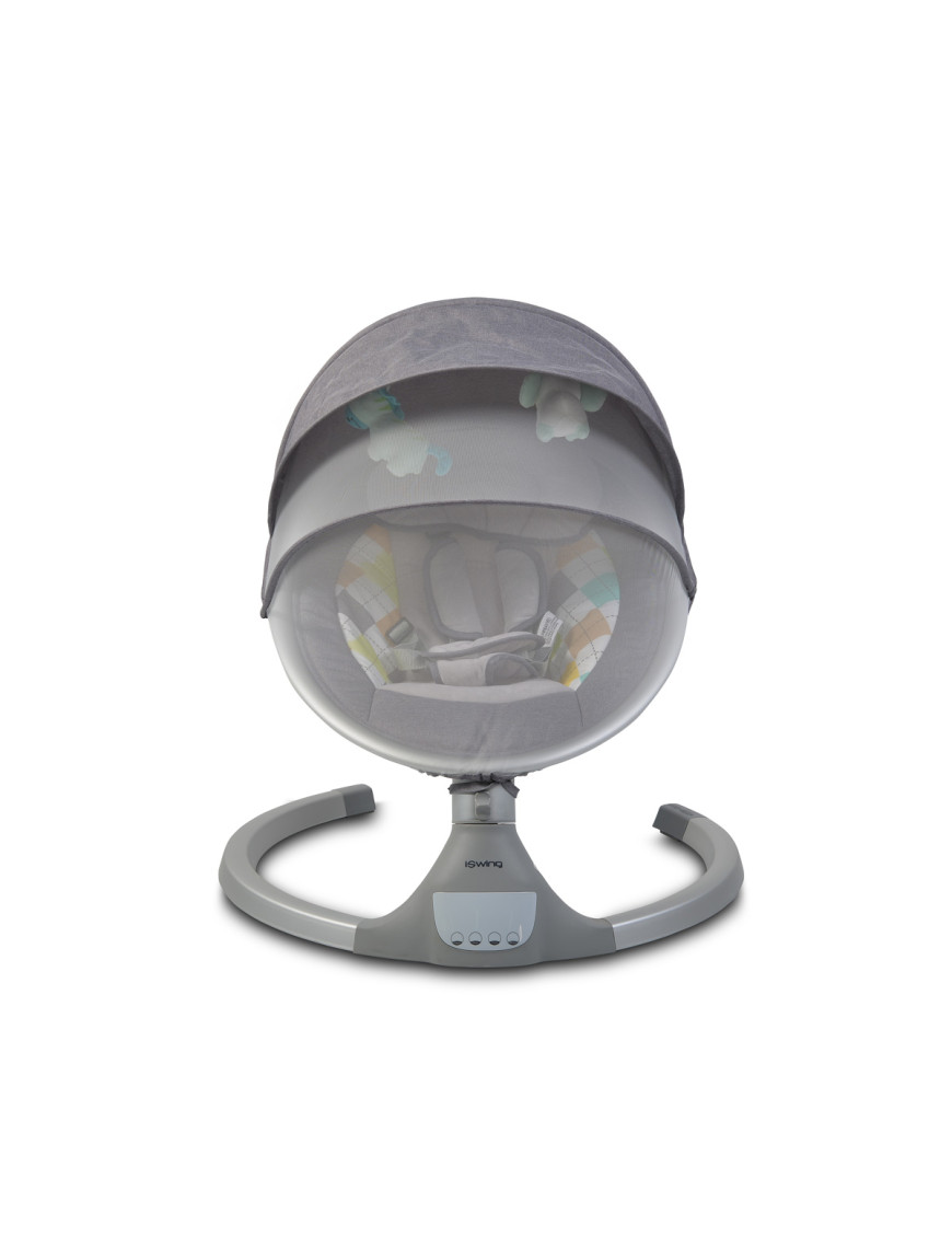 Електрическа люлка iSwing светлосив