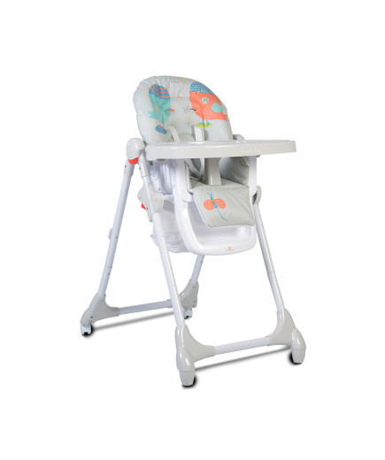 Детски стол за хранене Kimchi сив