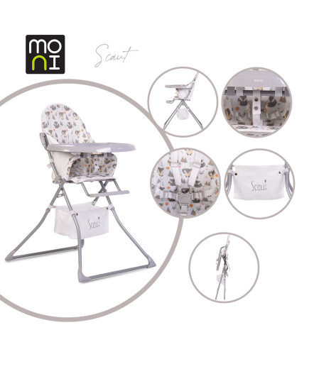 Детски стол за хранене Scaut сив