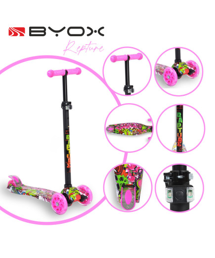 Тротинетка Rapture розов