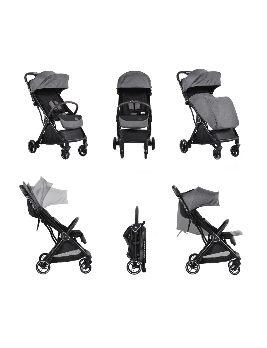 Детска лятна количка Easy fold сив