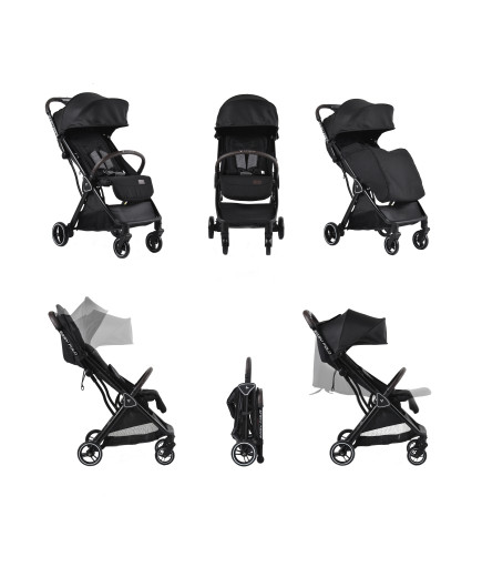 Детска лятна количка Easy fold черен