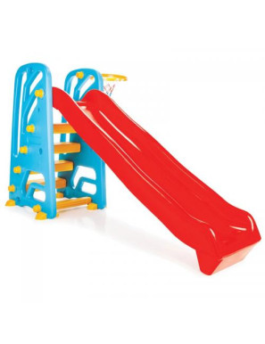 Пързалка с баскетболен кош 06142 червен 2