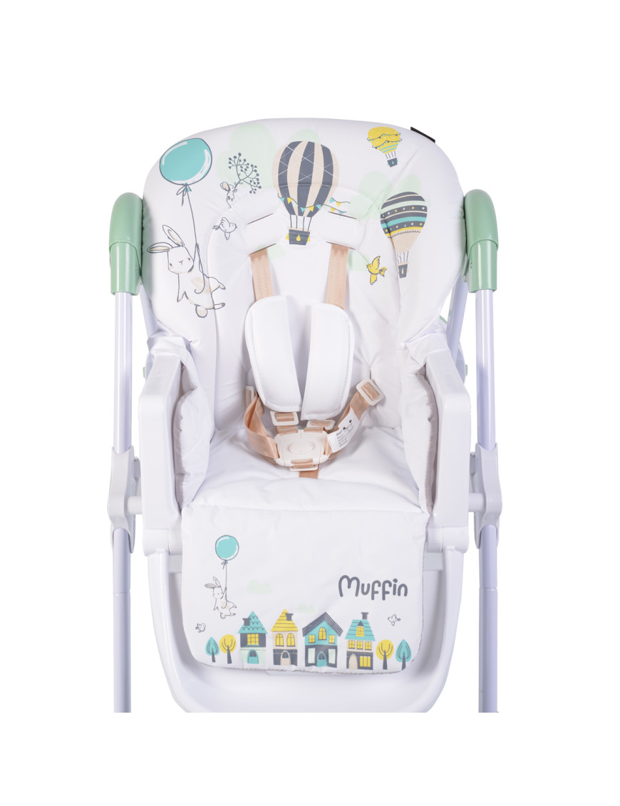 Детски стол за хранене Muffin мента