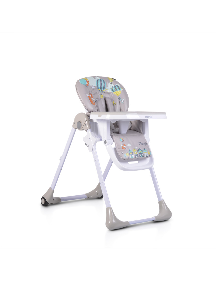 Детски стол за хранене Muffin сив