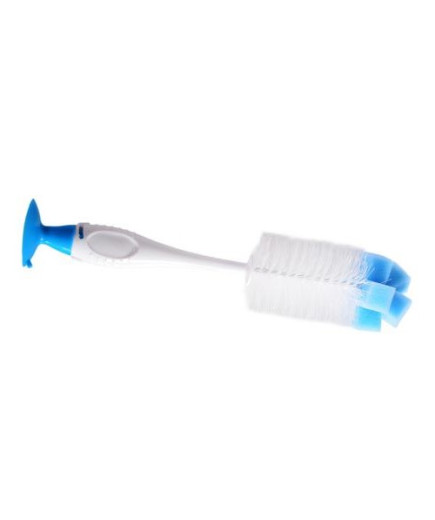 2в1 Четка за шишета и биберони син